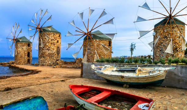 sakız adası yel değirmenleri